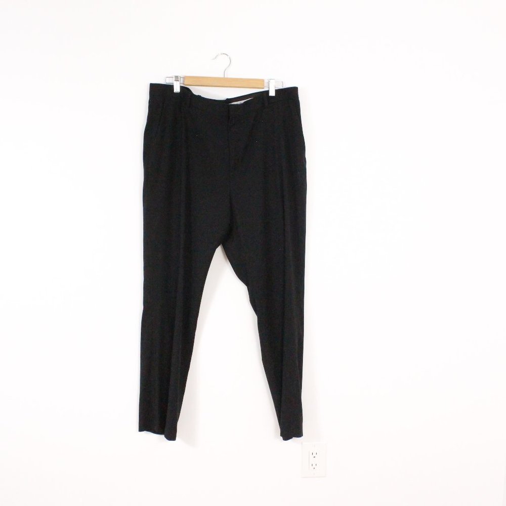 Perry Ellis Black Pinstripe Slim Fit Pant